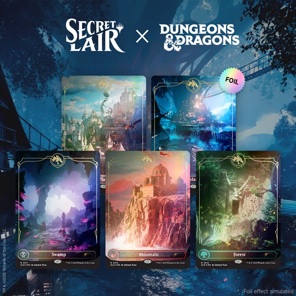 Secret Lair Drop Series  2026 : Roll For Initiative Superdrop: Secret Lair   Dungeons   Dragons: Lands   The Forgotten Realms  Foil
