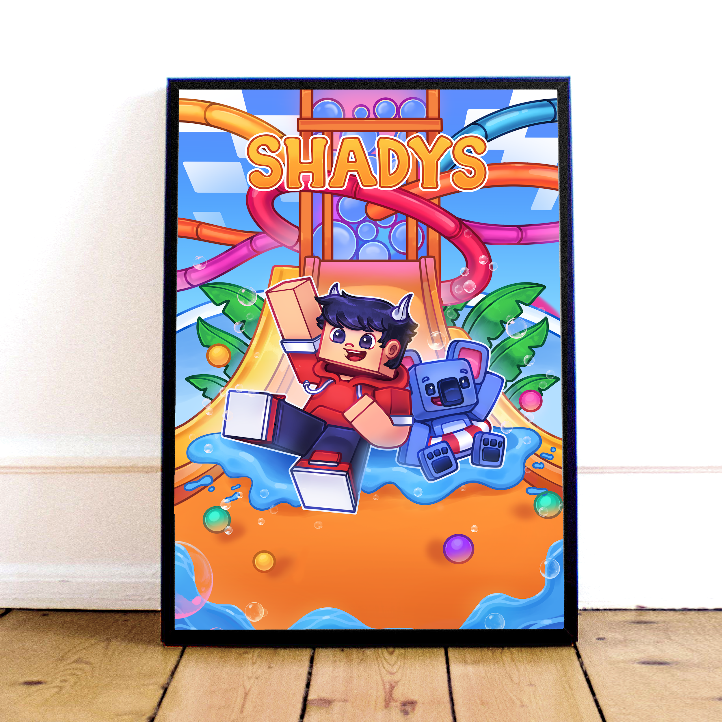 Shadys Vandland Plakat – Farverig vægkunst til dit hjem!