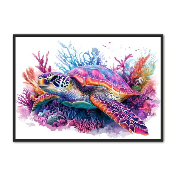 Farverig skildpaddeplakat – Pift dit hjem op med stil!