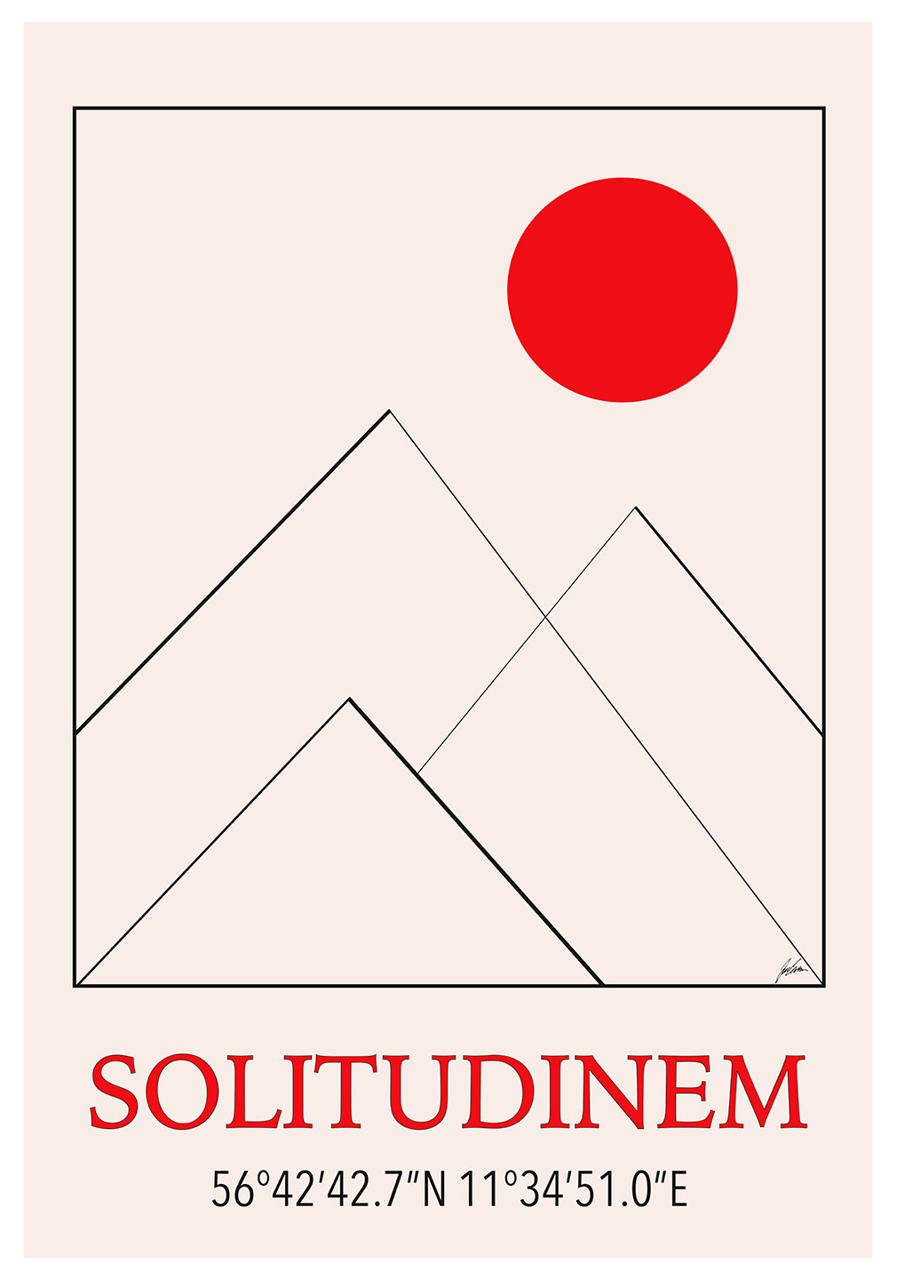 Unik Solitudinem Plakat af Justesen - Kunst til Dit Hjem