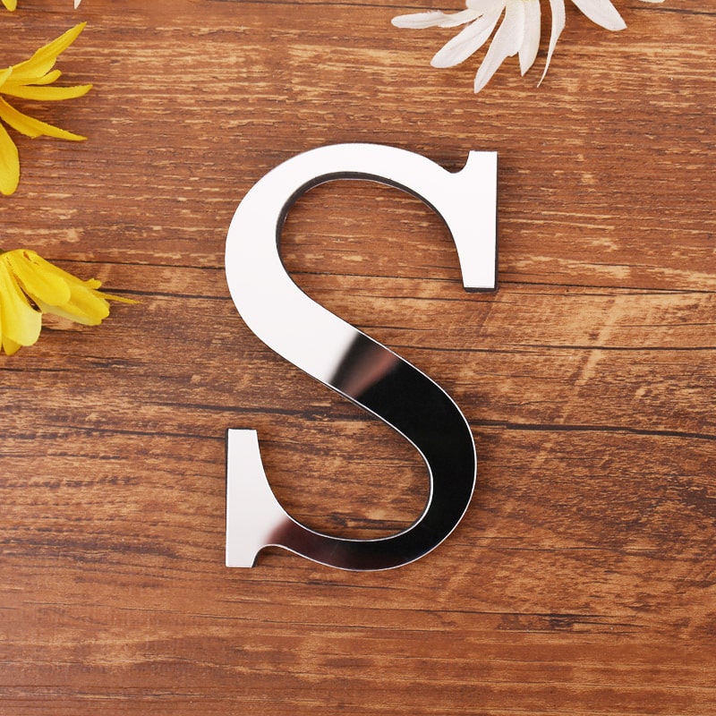 Spejl Bogstav Wallsticker – Unik Dekoration til Dit Hjem