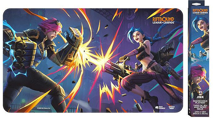 Spillem 195 165 Tte  Playmat  Riftbound: League   Legends Tcg: Set 04: Vendetta   :     Jinx