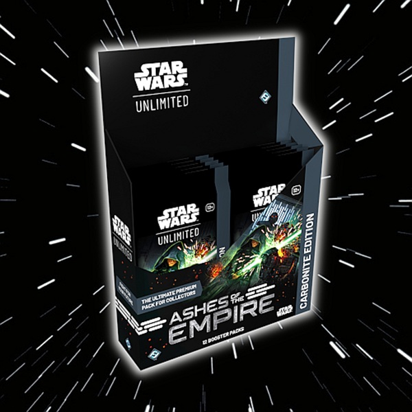 Star Wars: Unlimited Tcg Set  : Ashes   The Empire Carbonite Booster Display  Box Med 12 Carbonite Packs