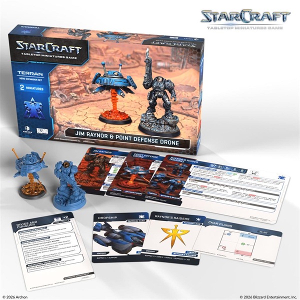 Starcraft: The Miniatures Game Terran: Jim Raynor Raynor Raiders Hero Expansion Set