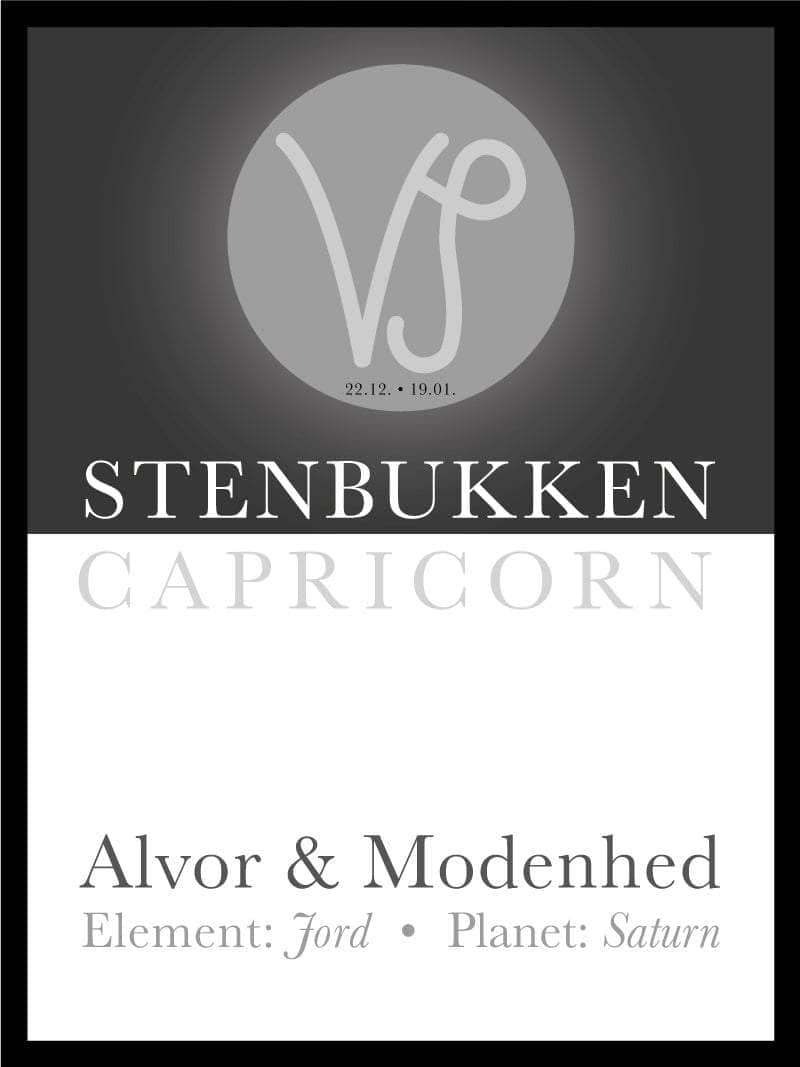 Stenbukken Stjernetegn Plakat – Black Friday Tilbud!