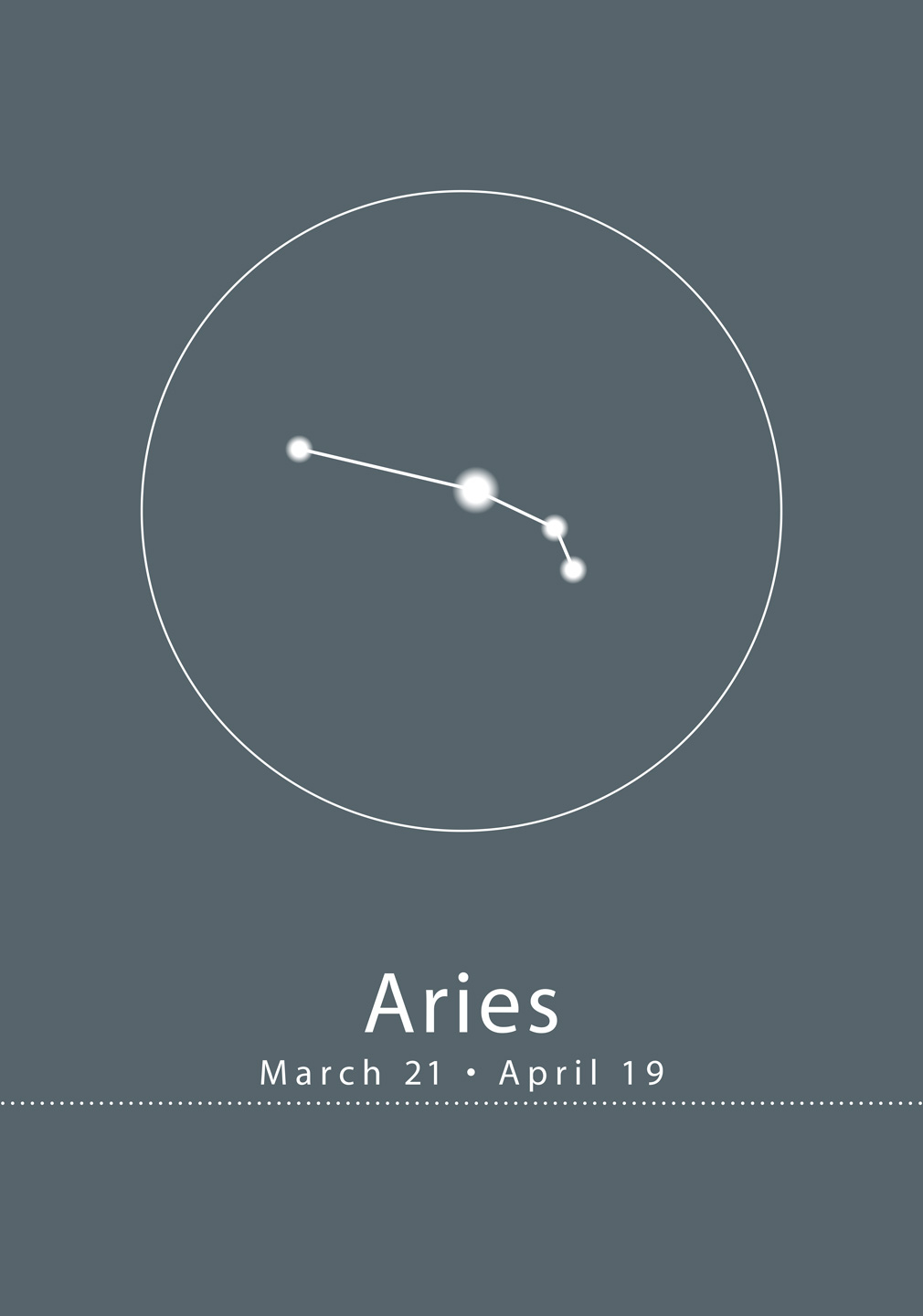 Unikt Stjernetegn Aries Kunst til Dit Hjem