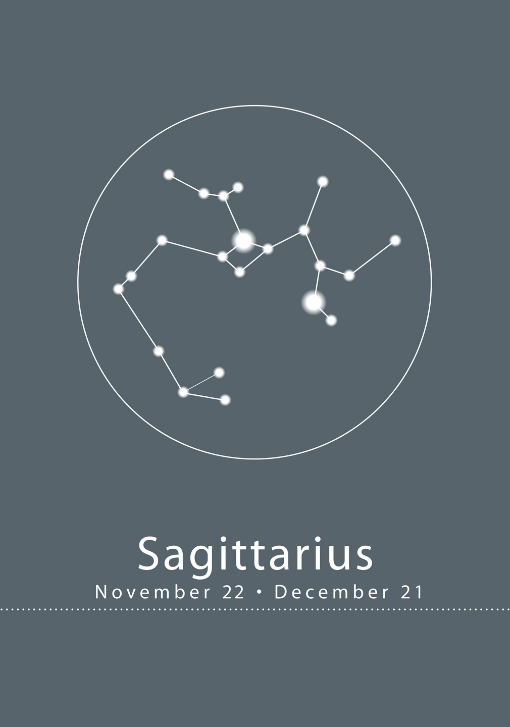 Unik Stjernetegn Sagittarius Plakat – Grafisk Kunst til Hjemmet