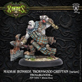 Trollbloods: Madrak Ironhide Thornwood Chieftain Figur 2011
