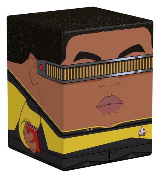 Ultimate Guard Squaroes Boulder Deck Case  Deck Box  100  Standard Size: Star Trek: The Next Generation Geordi   Forge