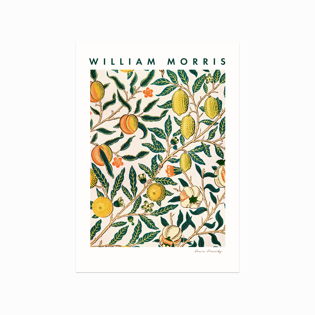 William Morris Plakat – Four Fruits i Gult til Dit Hjem