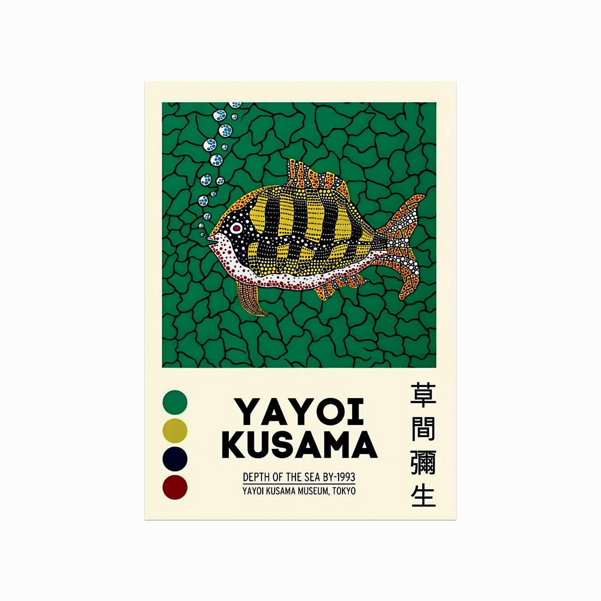 Yayoi Kusama Plakat – Depth Of The Sea Tilbud!