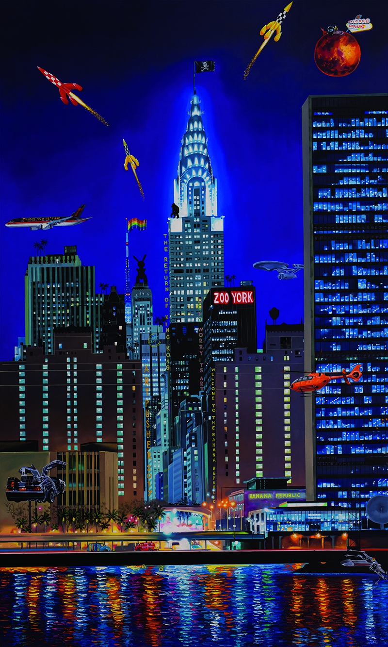 Zooyorker Chrysler Pop Art Kunsttryk - Urban Stil til Dit Hjem