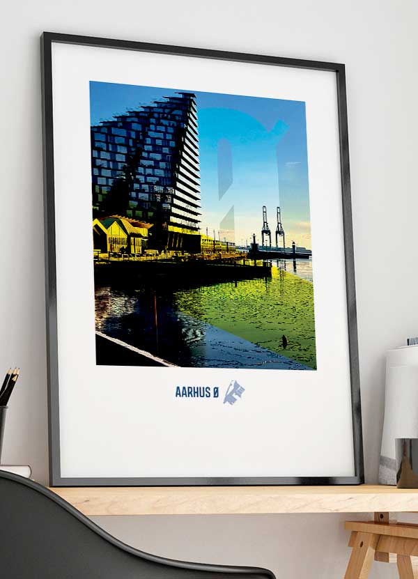 Aarhus Ø Plakat - Bassin 7 - Unik Vægkunst til Hjemmet