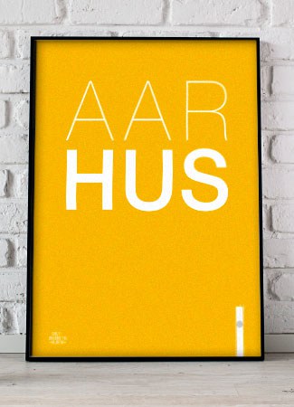 Aarhus-plakat - Smuk boligplakat til stuen