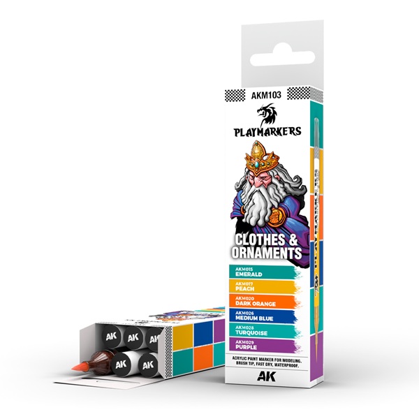 Interactive Playmarkers Set: Clothes   Ornaments    Paint Markers Malingstuscher
