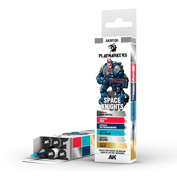 Interactive Playmarkers Set: Space Knights    Paint Markers Malingstuscher