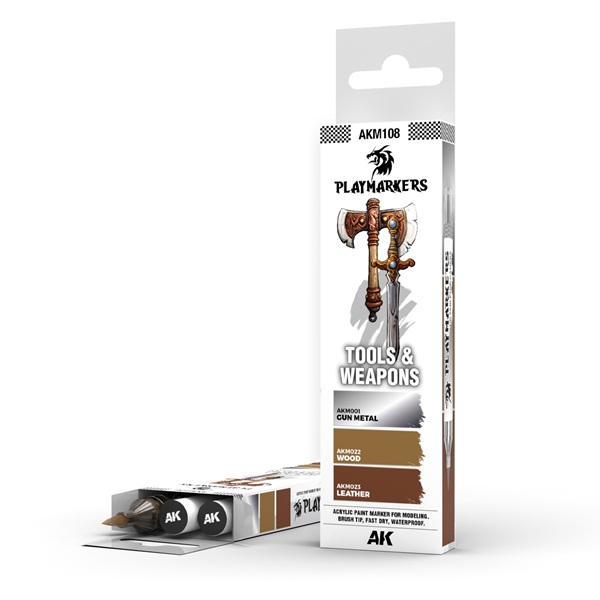 Interactive Playmarkers Set: Tools   Weapons    Paint Markers Malingstuscher