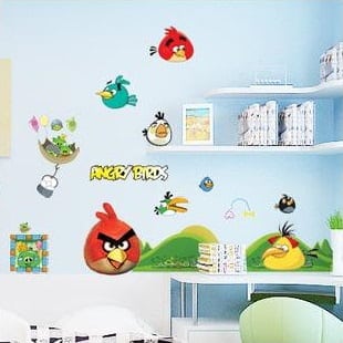 Angry Birds Vægklistermærke – Farverig dekoration til værelset!