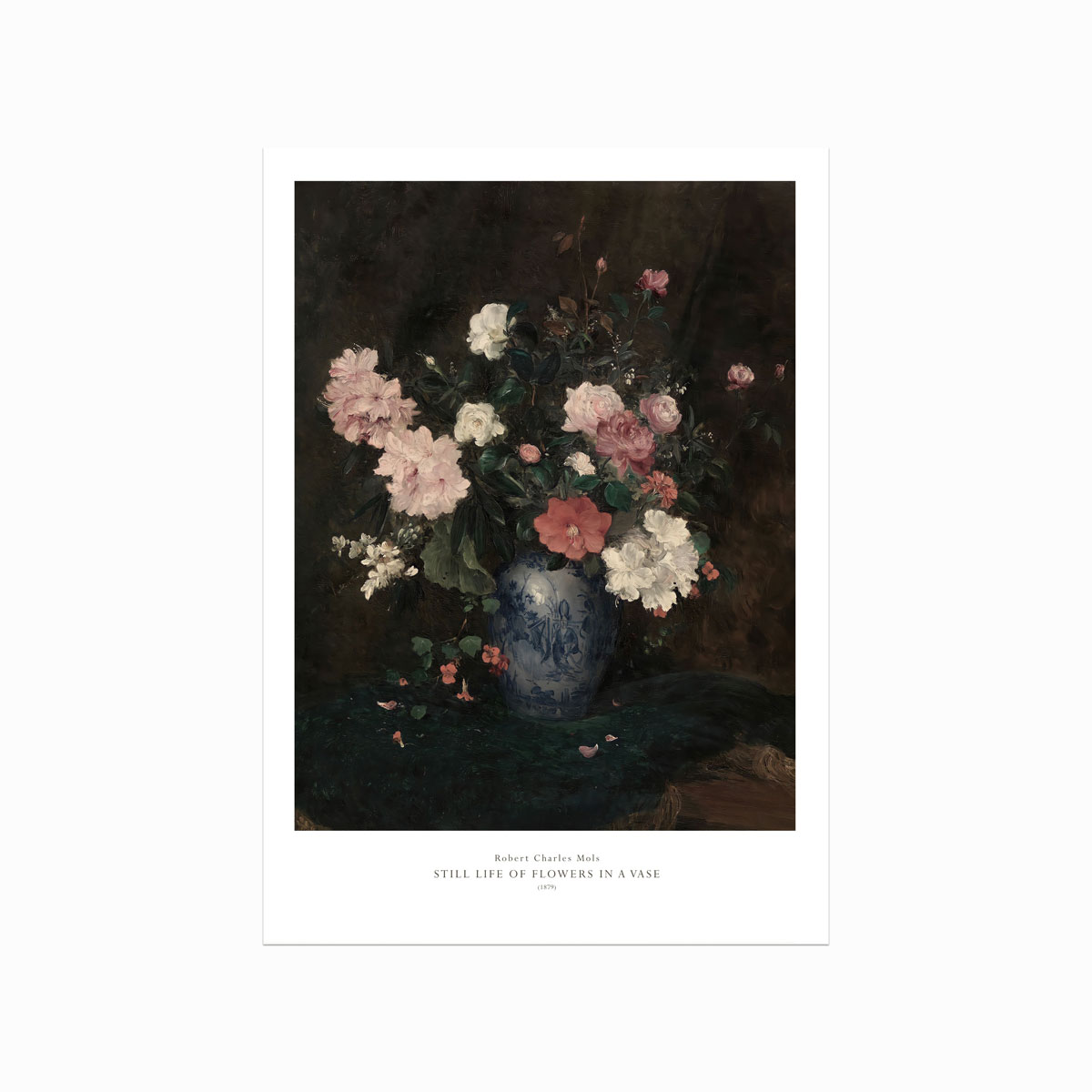 Antik Plakat: Blomster i Vase - Unik Kunst til Dit Hjem