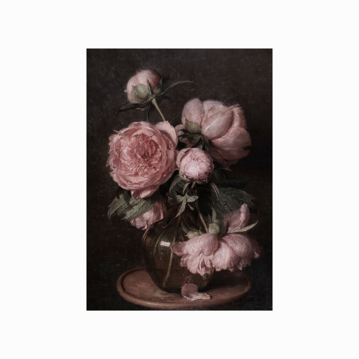 Antik Plakat: Still Life med Rose - Tidløs Skønhed til Hjemmet
