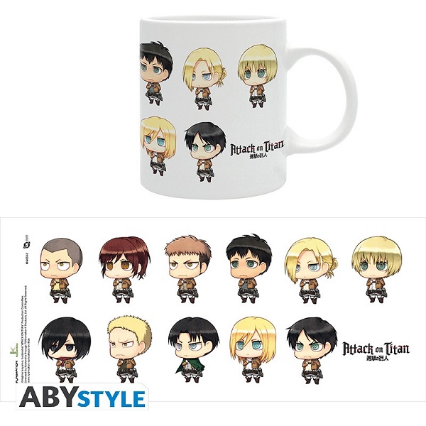 Attack on Titan Chibi Krus 320ml - Fantastisk Tilbud!