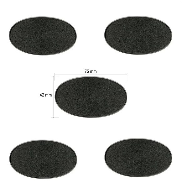 Baser Citadel 75x42mm Oval Bases  X5  99079999007