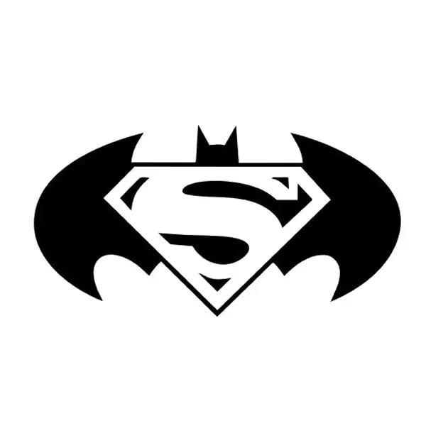 Batman og Superman Vægklistermærke – Superhelte Dekoration