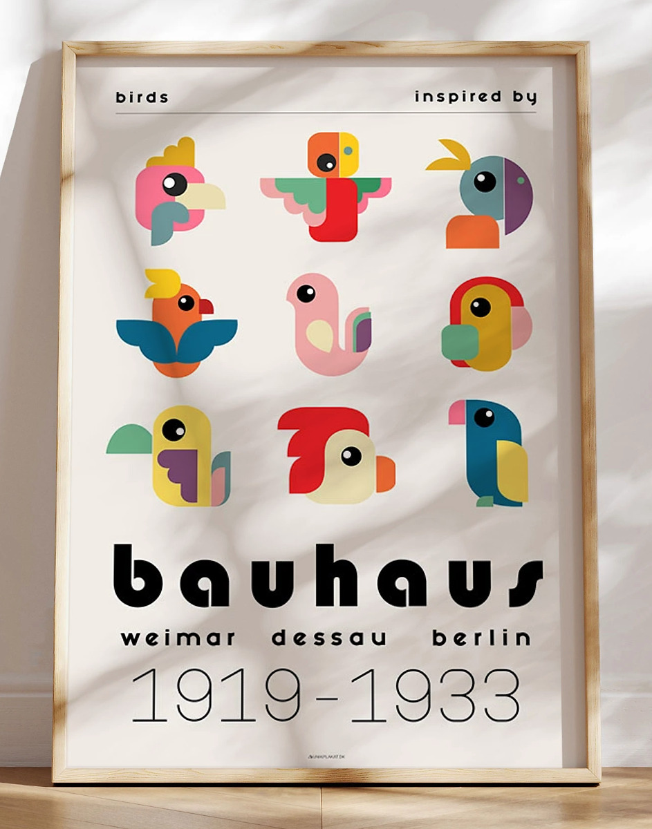 Bauhaus Plakat Birds Inspired   Bauhaus