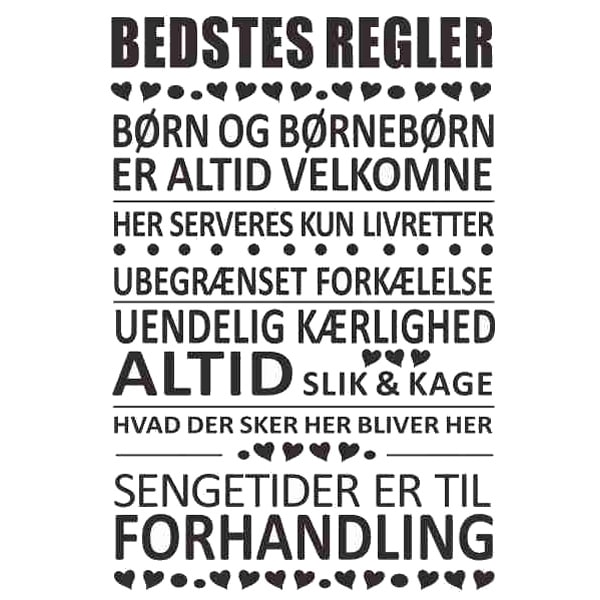Bedstes Regler Vægklistermærke – Sjov Dekoration til Hjemmet
