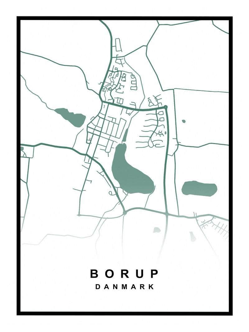 Borup By Kort Plakat – Udforsk Din Elskede By!