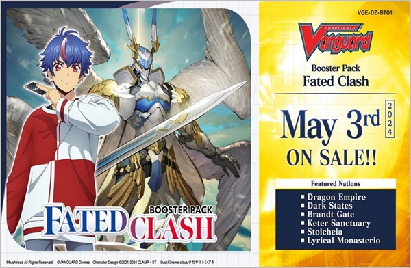 Cardfight  Vanguard Ccg   Divinez Set 01: Fated Clash Booster Box  Display  16 Pakker Engelsk