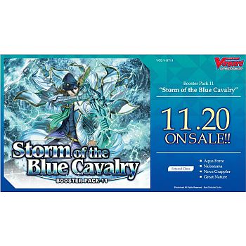 Cardfight  Vanguard Ccg   Set 11: Storm   The Blue Cavalry Booster Pack Engelsk