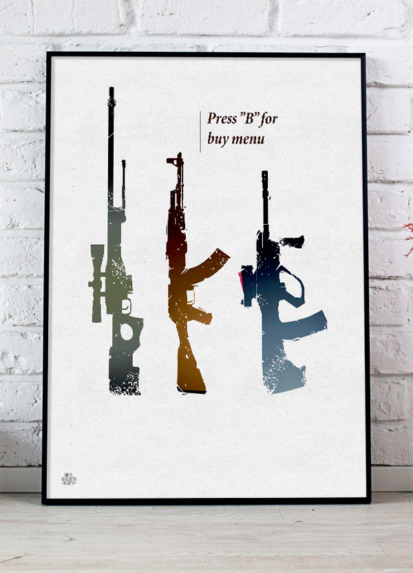 CS:GO Gamer Plakat - Tryk B for Køb Menu