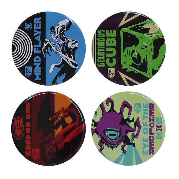 Dungeons & Dragons Metal Coasters - Monsters Pakke