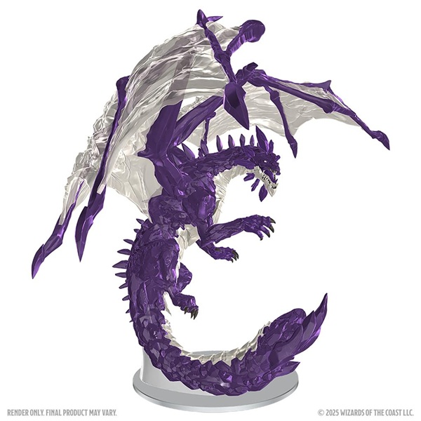 Fantasy Miniatures Icons   The Realms: Adult Amethyst Dragon  Wzk96319