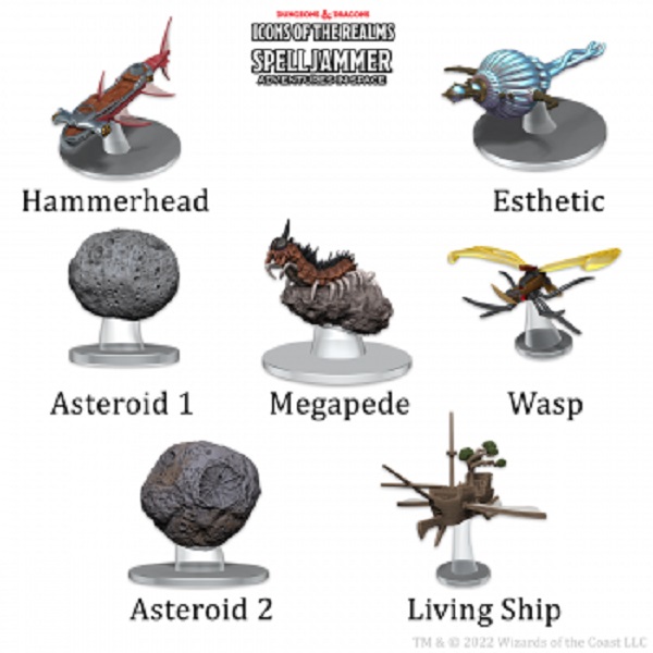 D&D Miniature Sæt: Asteroider i Skibsskala Wzk96181