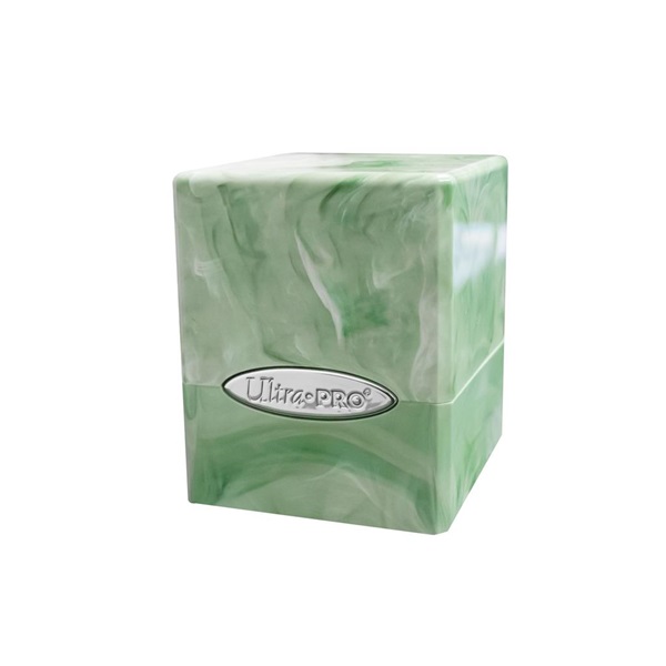 Deck Box Satin Cube: Marmor Lime Grøn Hvid Ultra Pro