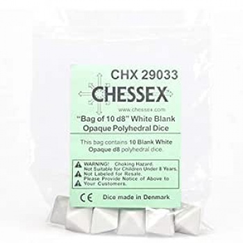 Dice Chessex Opaque Bag   10 Blank Dice Assorted Polyhedral   -sided  Tilf 195 166 Ldige