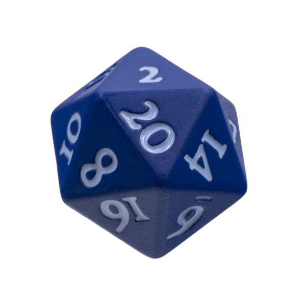 Vivid Blue D20 Terninger - Heavy Metal fra Ultra Pro