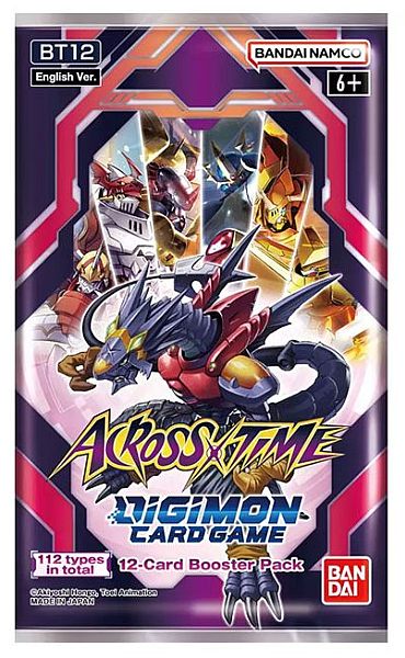 Digimon Kortspil Bt12: Across Time Booster Pakke