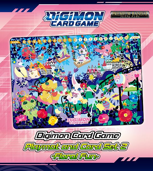 Digimon Kortspil Pb09 Premium Bandai Sæt: Floral Fun Playmat