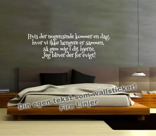 Din Egen Tekst Fire Linjer Wallsticker