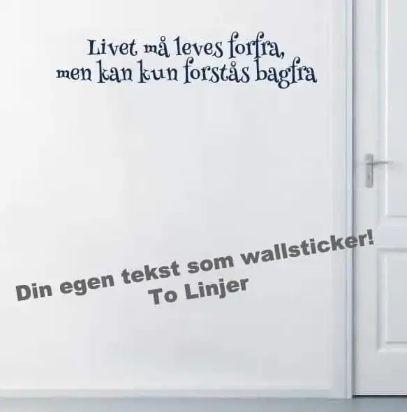 Din Egen Tekst   Linjer Wallsticker