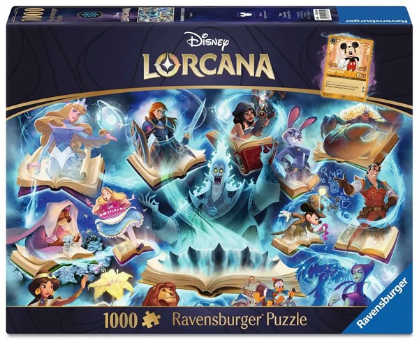 Disney Lorcana: Glimmers   The Realm: Sapphire Jigsaw Puzzle  1000 Pieces