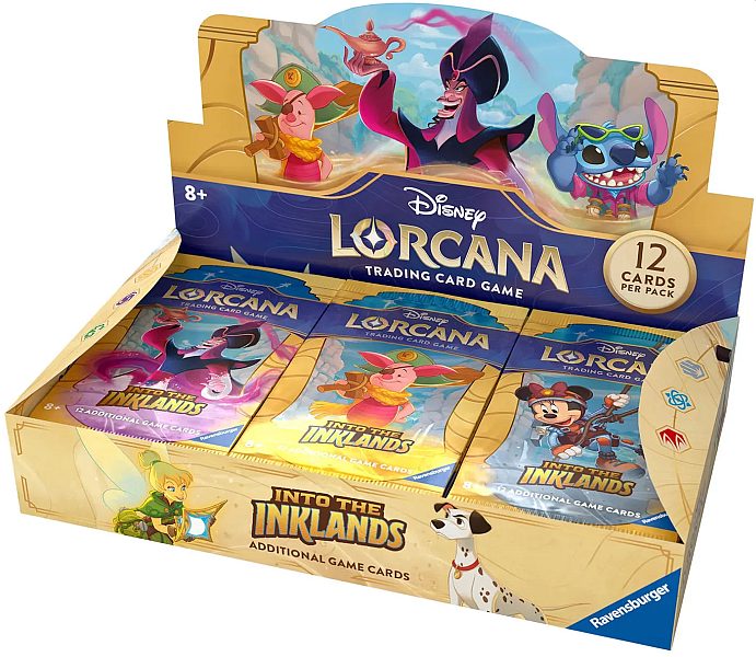 Disney Lorcana Tcg: Set   Into The Inklands Booster Display  Box Med 24 Pakker