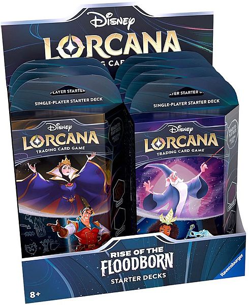 Disney Lorcana Tcg: Set   Rise   The Floodborn Starter Deck Display    Decks