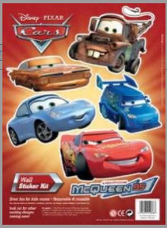 Disney Pixar: Cars Vægklistermærker til Børneværelser