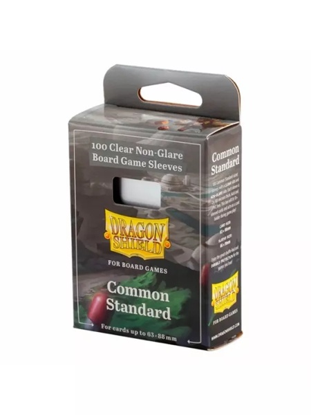 Dragon Shield Deck Protectors Clear Non-glare Board Game Sleeves: Common Standard 100 Lommer Dragonshield Sleeves   -60205