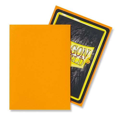 Dragon Shield Kortlommer Matte: Orange - 100 Stk. Beskyttelse