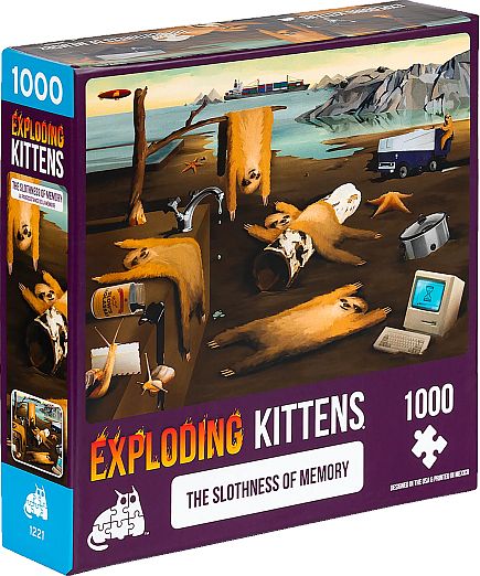 Exploding Kittens: Slothness   Memory Puzzle  1000 Pieces